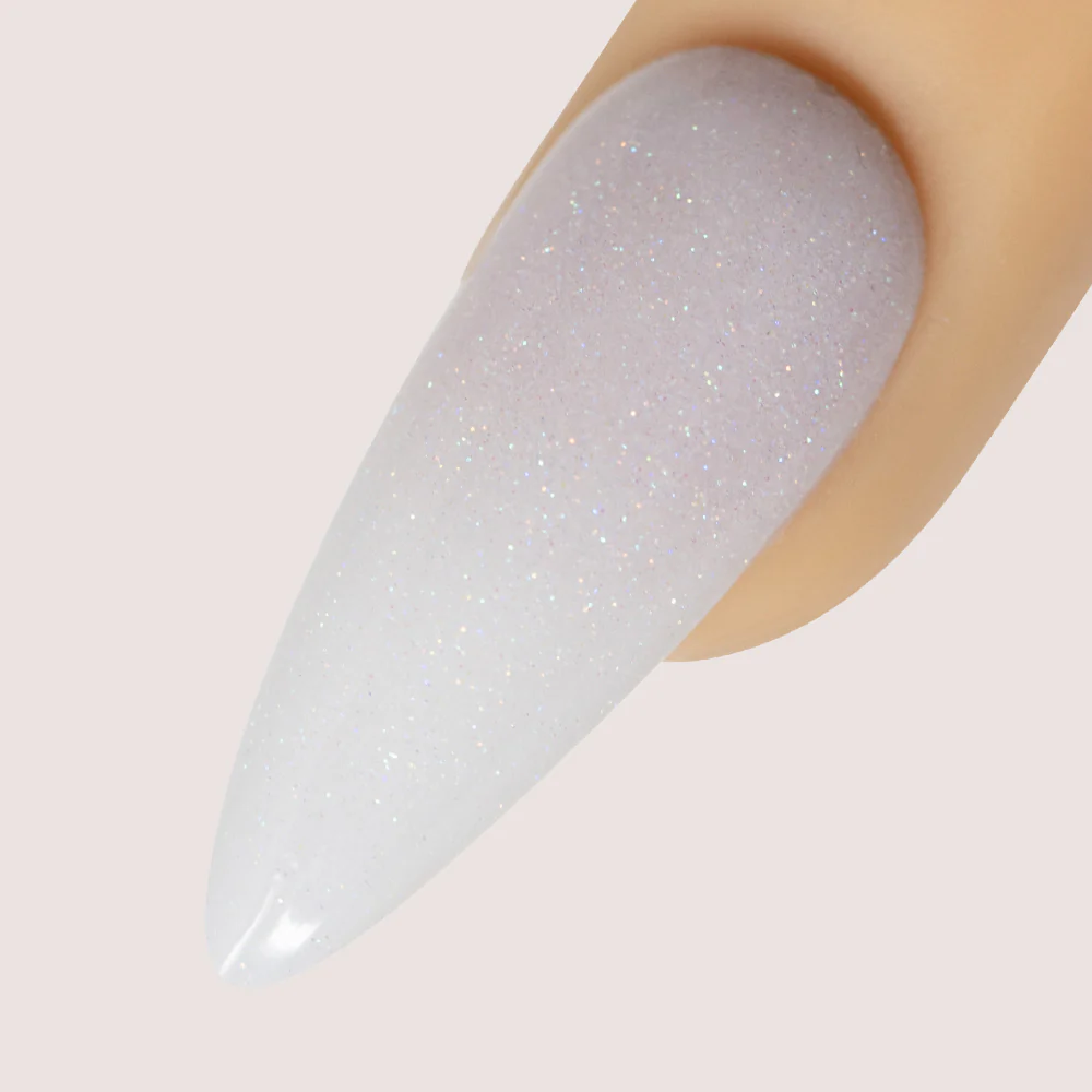 Core Sparkle White Acrylic Nail Powder, Soft White With a Glitter Sparkle, 45g