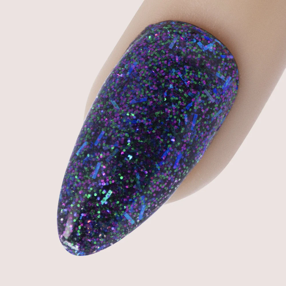 15g, Fantasy Blitz, Dark Purple Glitter with Fuchsia/Green Tone